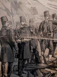 Osmanlı Yunan Savaşı 1897 Tarihli Orijinal Dönemi LE PETİT PARISSIEN Fransızca Dergi ve Savaşı Idare Eden Üst Rütbeli Komutanların O Dönem Afişi.. 30 MAYIS 1897 Tarihli dergi kapağında  Edirne Hümayun-u Müşir'i  Edhem Paşa ve Komutanlar. Afişte Edhem Paşa ve Diğer Komutanlar var.. Osmanlı Yunan Savaşı Madalya ve Beratı Yanında Güzel Bir Lot Olur. KOLEKSİYONLUK ÜRÜNLER..
