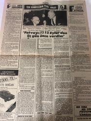 TERCÜMAN GAZETESİ  - 8 KASIM 1985 - SADECE 2 SAYFADIR -Celal Bayar-Taha Akyol-Evren-Mehmet Akif-Özal-Ahmet Kabaklı-Nazlı Ilıcak-Rauf Tamer-Gürkan-Hakkı Hataylı-Nihau-Cinci Alimhan-Celal Gürsoy-Refik Erduran-Fikret Bayır-Yeni Demokrasinin Perde Arkası-Fetvayı 12 Eylül’den üç gün önce verdim-Yıkıcı ve bölücülere karşı uyanık olalım-HP fırtına eşiğinde-Avrupa terörizminin 5 kilit adamı yakalandı-Nihau’dan Merhaba’ya-Pekin Üniversitesi’nde Türkoloji bölümü kuruluyor-Sayın Özal’la-Düşündürdükleri