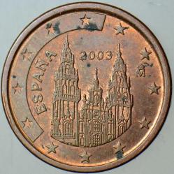 İSPANYA 1 EURO CENT 2003.