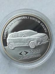 TOGG TÜRKİYE'NİN OTOMOBİL GİRİŞİM GRUBU 2023, DARPHANE HATIRA GÜMÜŞ PARA, SERTİFİKALI
