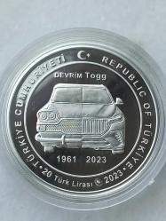 TOGG TÜRKİYE'NİN OTOMOBİL GİRİŞİM GRUBU 2023, DARPHANE HATIRA GÜMÜŞ PARA, SERTİFİKALI