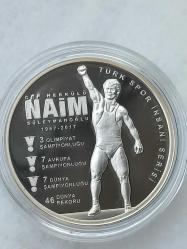 TÜRK SPOR İNSANLARI SERİSİ NO:2, NAİM SÜLEYMANOĞLU 2022, DARPHANE HATIRA GÜMÜŞ PARA, SERTİFİKALI