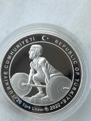 TÜRK SPOR İNSANLARI SERİSİ NO:2, NAİM SÜLEYMANOĞLU 2022, DARPHANE HATIRA GÜMÜŞ PARA, SERTİFİKALI