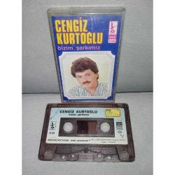 Kaset Cengiz Kurtoğlu Bizim şarkımız albümü. Orijinal 1988 Kağıt Baskı.