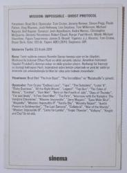 Mıssıon: Impossıble - Ghost Protocol / Tom Cruise & Jeremy Renner ~ [ SİNEMA KARTI ]