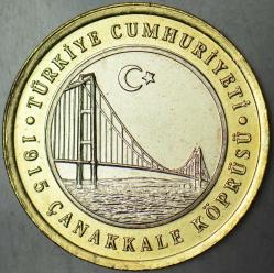 1915 ÇANAKKALE KÖPRÜSÜ 1 LİRA 2022 HATIRA. ÇİL
