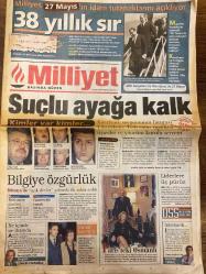 MİLLİYET GAZETESİ DOĞUM GÜNÜ HEDİYESİ - 27 MAYIS 1999 - TAM TAKIM 36 SAYFADIR - Batı Menderes’i ikna etmek istedi-Adnan Menderes-Fatin Rüştü Zorlu-Hasan Polatkan-Muzaffer Yurdakul-Muğla Ataklı-Sıtkı Ulay-Cemal Gürsel-Cavit Çağlar-Eser Kokus-Metin Munir-Yasemin Congar-Güngör Mengi-Güneri Cıvaoğlu-Hasan Cemal-Halil Özer-Gürcan Bilgiç-Bilal Meşe-Zeki Çol-Kartal Yiğit-Sinan Toros-Anna Kournikova-Turay Ürme-Fatih Terim-Halil Özer-Ersin Taffarel-Muzaffer Ayhan Kara-İsmail Şenol-Erbil Tüslap-Ahmet Yıldız-Evren Acuner-Fikret Kuytak-Cevdet Sunay-Sami Küçük-Vehbi Ersü-Osman Köksal-Suphi Karaman-38 yıllık sır-Suçlu ayağa kalk-Bilgiye özgürlük-Paris’teki Osmanlı-Liderlere üç pürüz-Şampiyonluk dert oldu-İki yıldız 3 trilyon-Kalli yine sertleşti-Paris’te şok veda-Para yoksa oynamayız-Asmayalım 9 Asalım 13-İrtica körüklendi