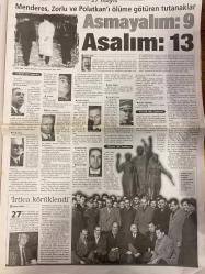 MİLLİYET GAZETESİ DOĞUM GÜNÜ HEDİYESİ - 27 MAYIS 1999 - TAM TAKIM 36 SAYFADIR - Batı Menderes’i ikna etmek istedi-Adnan Menderes-Fatin Rüştü Zorlu-Hasan Polatkan-Muzaffer Yurdakul-Muğla Ataklı-Sıtkı Ulay-Cemal Gürsel-Cavit Çağlar-Eser Kokus-Metin Munir-Yasemin Congar-Güngör Mengi-Güneri Cıvaoğlu-Hasan Cemal-Halil Özer-Gürcan Bilgiç-Bilal Meşe-Zeki Çol-Kartal Yiğit-Sinan Toros-Anna Kournikova-Turay Ürme-Fatih Terim-Halil Özer-Ersin Taffarel-Muzaffer Ayhan Kara-İsmail Şenol-Erbil Tüslap-Ahmet Yıldız-Evren Acuner-Fikret Kuytak-Cevdet Sunay-Sami Küçük-Vehbi Ersü-Osman Köksal-Suphi Karaman-38 yıllık sır-Suçlu ayağa kalk-Bilgiye özgürlük-Paris’teki Osmanlı-Liderlere üç pürüz-Şampiyonluk dert oldu-İki yıldız 3 trilyon-Kalli yine sertleşti-Paris’te şok veda-Para yoksa oynamayız-Asmayalım 9 Asalım 13-İrtica körüklendi