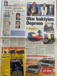 MİLLİYET GAZETESİ DOĞUM GÜNÜ HEDİYESİ - 14 OCAK 2000  - TAM TAKIM 30 SAYFADIR -Ecevit-Apo-Fikret Bila-Serpil Cevikcan-Dervisoglu-Bahceli-Nedim Sener-Hillary-Org. Kivrikoglu-Mustafa Dogan-Briegel-Gurcan Bilgic-Dogan Kologlu-Erdogan Senay-Cemal Eren-Ersun Yanal-Terim-K. Hakan-Hakan Sukur-Okan-Emre-Suat-Ertugrul-Dilaver Onaran-Tuna Yavuz-Lale Manco-Ahmet Mete Iskara-Gonul Hanbay-Serhat Oguz-Hugh Grant-James Caan-Jeanne Tripplehorn-Sharon Stone-Andie Macdowell-Albert Brooks-Jeff Bridges-Pierce Brosnan-Sophie Marceau-Robert Carlyle-Denise Richards-Robbie Coltrane-Judi Dench-John Cleese-Desmond Llewelyn-Maria Grazia Cucinotta-Colin Salmon-Samantha Bond-Idam protokolu-10 trilyonluk sahte fis-Balik agina baris takildi-Dertliler derman pesinde-Kongre acmaza girdi-Profesyonel yonetici devri-Bes ozel adam-Karadeniz derbisi-Tatile gidenler Sidney’le dondu-Oku bakiyim: Deprem-Belali ask-Dunya yetmez 007-Seksi peri