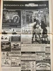 MİLLİYET GAZETESİ DOĞUM GÜNÜ HEDİYESİ - 20 ŞUBAT 1999  - TAM TAKIM 32 SAYFADIR -Güneri Cıvaoğlu-Hasan Cemal-Zeki Çöl-Ömer Üründül-Gürcan Bilgiç-Vedat Vatansever-Bilal Meşe-Erhan Telli-Ayşe Yüksel-Turhan Dökmeci-Abdullah Doğan-Ayşın Yurdakul-Yılmaz Erdoğan-Demet Akbağ-Zerrin Sümer-Sümer Tilmaç-Salih Kalyon-Bican Günalan-Şafak Sezer-Cem Karakaya-Ercan Yazgan-Yalçın Menteş-Nurhan Damcıoğlu-Orhan Aydın-Süheyl Uygur-Behiye Uygur-Nurdan Karagöz-Selami Genli-Dinçer Sümer-Osman Şahbudak-Güzin Usta-Tamer Karadağlı-Ayla Algan-Settar Tanrıöğen-Murat Karasu-Uğur Arslanoğlu-Yücel Erten-Leslie Nielsen-Julia Roberts-Susan Sarandon-Ed Harris-Tom Hanks-Meg Ryan-Will Smith-Gene Hackman-Jeff Strudahl Seçime Apo etkisi-‘Öcalan’ı kullanmam’-‘Anketleri yırttık attık’-Bedri devletin tepesinde-Yunanistan’da fırtına dinmiyor-Operasyonda başarının adı-Fener ağır yaralı-Metin sezonu kapadı-İşimin başındayım-Kar Kartal’ı vurdu-Kongreden sonra istifa-Olimpiyat için PKK alarmı-Cim-Bom Timi-Propagandaya son Propagan