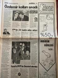 MİLLİYET GAZETESİ DOĞUM GÜNÜ HEDİYESİ - 20 ŞUBAT 1999  - TAM TAKIM 32 SAYFADIR -Güneri Cıvaoğlu-Hasan Cemal-Zeki Çöl-Ömer Üründül-Gürcan Bilgiç-Vedat Vatansever-Bilal Meşe-Erhan Telli-Ayşe Yüksel-Turhan Dökmeci-Abdullah Doğan-Ayşın Yurdakul-Yılmaz Erdoğan-Demet Akbağ-Zerrin Sümer-Sümer Tilmaç-Salih Kalyon-Bican Günalan-Şafak Sezer-Cem Karakaya-Ercan Yazgan-Yalçın Menteş-Nurhan Damcıoğlu-Orhan Aydın-Süheyl Uygur-Behiye Uygur-Nurdan Karagöz-Selami Genli-Dinçer Sümer-Osman Şahbudak-Güzin Usta-Tamer Karadağlı-Ayla Algan-Settar Tanrıöğen-Murat Karasu-Uğur Arslanoğlu-Yücel Erten-Leslie Nielsen-Julia Roberts-Susan Sarandon-Ed Harris-Tom Hanks-Meg Ryan-Will Smith-Gene Hackman-Jeff Strudahl Seçime Apo etkisi-‘Öcalan’ı kullanmam’-‘Anketleri yırttık attık’-Bedri devletin tepesinde-Yunanistan’da fırtına dinmiyor-Operasyonda başarının adı-Fener ağır yaralı-Metin sezonu kapadı-İşimin başındayım-Kar Kartal’ı vurdu-Kongreden sonra istifa-Olimpiyat için PKK alarmı-Cim-Bom Timi-Propagandaya son Propagan
