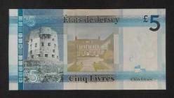 Jersey 5 Pound Kağıt para Kraliçe Elizabeth ÇİL