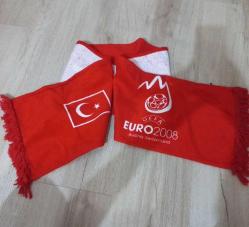 TÜRKİYE EUR0 2008 AVRUPA ŞAMPİYONASI A MİLLİ TAKIM HAVLU ATKI ORJİNAL SPOR FUTBOL KOLEKSİYON  NOSTALJİ