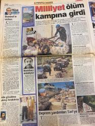 MİLLİYET GAZETESİ DOĞUM GÜNÜ HEDİYESİ - 10 MAYIS 2000  - TAM TAKIM 38 SAYFADIR -Yusuf Karakuş-Abdülhamit Çelik-Güneri Cıvaoğlu-Hasan Cemal-Halil Özer-Yusuf Kobal-Tuncay Şen-Doğan Koloğlu-Bilal Meşe-Ercan Güven-Cengiz Malgir-Melih Aşık-Yalçın Doğan-Yasin Akın-Sadık Baykal-Murat Çetinkaya İzmit’teki ölüm kampı-Ajana beraat-Arif söz kesti-Taciz uyarısı-Numaralı kriz büyüyor-İşte Beşiktaş 2000-Ağa’nın atı tutulmaz-Her taşın altı Tahran-Açık pencere-Tarih sevgimiz-Hukuk sızıntısı-Avrupa Günü’nde garip sıkıntı-Çiziyorum-karikatürcü Ercan Akyol