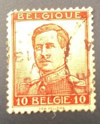 Belçika Pulu - Belgium Stamp - Postadan Geçmiş Pul Filateli - DAMGALI - BELÇİKA KRALI I. ALBERT TEMALI PUL , 10 PARA - YABANCI PULLAR - NOSTALJİK DOĞUM GÜNÜ HEDİYESİ