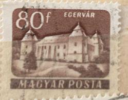 Macaristan Pulu - Magyar Stamp - Postadan Geçmiş Pul Filateli - Egervar, Kaleler Temalı Pul , 80 PARA - YABANCI PULLAR -NOSTALJİK DOĞUM GÜNÜ HEDİYESİ