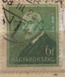 Macaristan Pulu - Magyar Stamp - Postadan Geçmiş Pul Filateli - DAMGALI - Fizikçi Baron Loránd Eötvös Temalı Pul , 6 PARA - YABANCI PULLAR -NOSTALJİK DOĞUM GÜNÜ HEDİYESİ