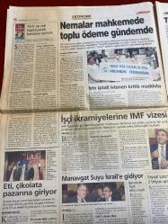 MİLLİYET GAZETESİ DOĞUM GÜNÜ HEDİYESİ - 4 EKİM 2003 - TAM TAKIM 30 SAYFADIR -Recep Tayyip Erdoğan-Cem Uzan-Hülya Avşar-Tarkan-Hasan Cemal-Güneri Cıvaoğlu-Fikret Bila-Tuncay Özkan-Rıdvan Dilmen-Erdoğan Şenay-Yusuf Yıldırım-Bilal Meşe-Şenol Güneş-İlhan Mansız-Emre Aşık-David Beckham-Sergen Yalçın-Fatih Terim-Hakan Şükür-Metin Akçaabat-Efevi Aksoy-Kemal Uzan-Hakan Uzan-Yavuz Uzan-Güngör Uras-Semra Pelek-Bir düşüş daha-Ada havası yaradı-Kartal hasar aldı-Kral’dan ilginç itiraf-Cim-Bom’a Şükür müjdesi-Ülkerspor’un adı yetti-Paralar kaçıyor-Enflasyon tuş oldu-Yurtdışına para kaçırıyorlar-7 katrilyon halkın sırtında-Uzanlar artık tüm dünyada aranacak
