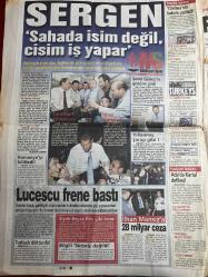 MİLLİYET GAZETESİ DOĞUM GÜNÜ HEDİYESİ - 3 EKİM 2003 - TAM TAKIM 34 SAYFADIR -Recep Tayyip Erdoğan-Güneri Cıvaoğlu-Hasan Cemal-Michael Jackson-Sergen Yalçın-Şenol Güneş-Lucescu-Bilgin Gökberk-Orhan Yıldırım-Hakan Şükür-Ali Dürüst-Özhan Canaydın-Hamit Turhan-Hakan Şükür-Frank de Boer-Orhan Ak-Cihan Haspolatlı-Rebrov-Tuncay Şanlı-Daum-Yusuf Dursun-Oğün Temizkanoğlu-Ayhan Akman-Yattara-Van de Paar-Petkoviç-Metin Çeker-Mario Campos-Richard Burns-Carlos Sainz İletişimde kopukluk var-Köşeyi dönüp vuruyor-PKK’ya beş sert darbe-Fener’e aynı kostüm-Hakan-Rebrov kadroya girdi-Hooijdonk’a baraj yok-Sergen: Sahada isim değil cisim iş yapar-Lucescu frene bastı-İlhan Mansız’a 28 milyar ceza-Aslan’da devrim cephesi-Aybaba’nın kara listesi-Kollar erken sıvandı-Rallide hüzün-Gözler San Remo’da