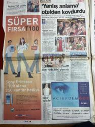 MİLLİYET GAZETESİ DOĞUM GÜNÜ HEDİYESİ - 3 EKİM 2003 - TAM TAKIM 34 SAYFADIR -Recep Tayyip Erdoğan-Güneri Cıvaoğlu-Hasan Cemal-Michael Jackson-Sergen Yalçın-Şenol Güneş-Lucescu-Bilgin Gökberk-Orhan Yıldırım-Hakan Şükür-Ali Dürüst-Özhan Canaydın-Hamit Turhan-Hakan Şükür-Frank de Boer-Orhan Ak-Cihan Haspolatlı-Rebrov-Tuncay Şanlı-Daum-Yusuf Dursun-Oğün Temizkanoğlu-Ayhan Akman-Yattara-Van de Paar-Petkoviç-Metin Çeker-Mario Campos-Richard Burns-Carlos Sainz İletişimde kopukluk var-Köşeyi dönüp vuruyor-PKK’ya beş sert darbe-Fener’e aynı kostüm-Hakan-Rebrov kadroya girdi-Hooijdonk’a baraj yok-Sergen: Sahada isim değil cisim iş yapar-Lucescu frene bastı-İlhan Mansız’a 28 milyar ceza-Aslan’da devrim cephesi-Aybaba’nın kara listesi-Kollar erken sıvandı-Rallide hüzün-Gözler San Remo’da