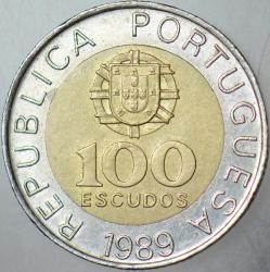 PORTEKİZ 100 ESKUDO 1989 BİMETAL.