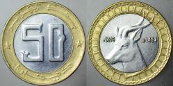 CEZAYİR 50 DİNAR 2013 GAZEL TEMALI BİMETAL.