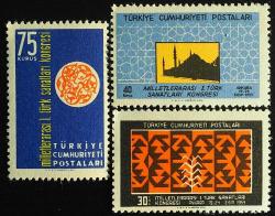 1959 MİLLETLERARASI 1. TÜRK SANATLARI KONGRESİ TAM SERİ MNH