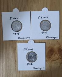 5 KURUŞ 1975 - 1976 - 1977 - (1977) NADİRDİR TAKIM