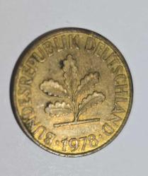 10 (D) PFENNING ALMANYA 1978
