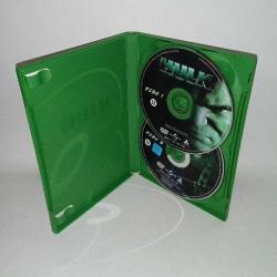 Dvd Hulk 2 disk special edition. Türkçe desteği YOK. Ses ve altyazı İngilizce. Disklerde çalışmasına engel olmayan çizikler var. Sorunsuz çalışıyor.