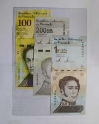 VENEZUELA 100 BİN -200 BİN - 1 MİLYON BOLİVAR PARA SETİ ÇİL KONDİSYONDA