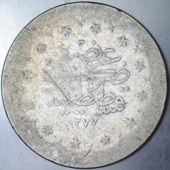 SULTAN ABDÜLAZİZ GÜMÜŞ 20 KURUŞ 1277 MECİDİYE. İSTANBUL DARBI. OSMANLI İMPARATORLUĞU.