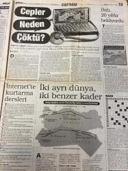 MİLLİYET GAZETESİ DOĞUM GÜNÜ HEDİYESİ - 22 AĞUSTOS 1999 - TAM TAKIM 28 SAYFADIR -Cengiz Koçal-İsmail Siret-Hasan Cemal-Güneri Cıvaoğlu-Hüseyin Cahit-Başbakan Ecevit-Metin Koçal-Hasan Pulur-Orhan Uzan-Yavuz Kılıç-Altay Atalay-Ertan Telli-Vedat Danacı-Cengiz Malgir-Tuncay Şen-Uğur Mumcu-Namık Sevik-Briegel-Yılmaz Vural-Süleyman Oulare-Halim Mete-Fatih Akın-Aykut Yıldırım-Togay Bayatlı-Bünyamin Sürmeli-Özlem Hanım-Kartal Yiğit-Ayşegül Aydoğan-Semra Karagözlü-Cemal Ersen-Ölüm Başkanı-En acı karar-Kurtarma zaferi-Depremden çıkan skandal-Amca-yeğen ilişkisi-Bakan’a büyük öfke-Cehennem-Türk babanın dramı-Gül deren eller-İşte yardım paketi-Oulare’den gizli imza-Kartal’da seferberlik-Florya’da yoğun bakım-Gineli göz doldurdu-Pamukkale kampı iptal-Briegel’e garanti-İki galibiyet-Yılmaz hesap sordu-Tesislerde ağır hasar-Kournikova sakat-Şampiyonlar el ele-Leekens kovuldu-Üzerimden dozer geçti-Hayatım pahasına-Mucizeler sürüyor-108 saat sonra kurtarıldı-Umut bekleyişi-Ölüm tuzağı kentler-Hayatta c