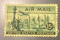 Amerika Birleşik Devletleri Pulu - USA Stamp - Postadan Geçmiş Pul Filateli - Damgalı - ÖZGÜRLÜK ANITI - NEW YORK ŞEHRİ TEMALI PUL, 15 PARA - YABANCI PULLAR-NOSTALJİK DOĞUM GÜNÜ HEDİYESİ