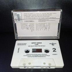 Kaset Gipsy Kings Live albümü. Orijinal 1992 Sony yurtdışı baskı. Koleksiyonluk