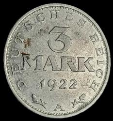 Almanya 1922 3 Mark