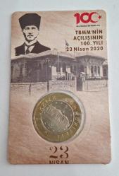 TBMM NİN AÇILIŞININ 100. YILI HATIRASI 2020 KAPAMASINDA 1 TÜRK LİRASI