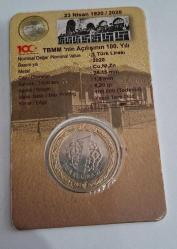 TBMM NİN AÇILIŞININ 100. YILI HATIRASI 2020 KAPAMASINDA 1 TÜRK LİRASI