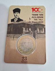 TBMM NİN AÇILIŞININ 100. YILI HATIRASI 2020 KAPAMASINDA 1 TÜRK LİRASI