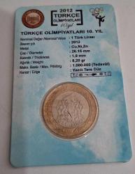 2012 YILI ÖZEL KAPAMASINDA TÜRKÇE OLİMPİYATLARI 1 TÜRK LİRASI