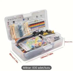 Arduino uyumlu Elektronik Başlangıç Kiti (830 bileşenli Tam Set)