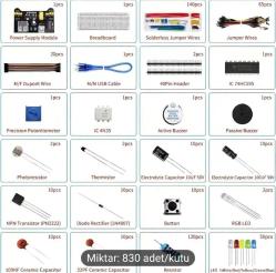 Arduino uyumlu Elektronik Başlangıç Kiti (830 bileşenli Tam Set)