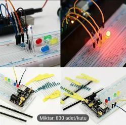 Arduino uyumlu Elektronik Başlangıç Kiti (830 bileşenli Tam Set)