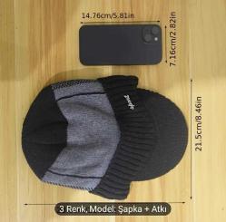Kışlık Siperli Bere ve Boyunluk Seti