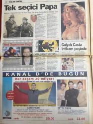 MİLLİYET GAZETESİ DOĞUM GÜNÜ HEDİYESİ - 5 ŞUBAT 1999 - TAM TAKIM 34 SAYFADIR -Yılmaz Durak-Güneri Cıvaoğlu-Hasan Cemal-Doğan Koloğlu-Erdoğan Şenay-Kartal Yiğit-Ersoy Özdem-Gürcan Bilgiç-Vedat Vatansever-Halil Özer-Gülberk-Erman Şener-Şebnem-Güneri Cıvaoğlu-Sina Koloğlu-Feray Öztürk-Umur Talu-Gökhan Töre-Michael Jordan-Grant Hill-Kobe Bryant-Shaquille O’Neal-Kournikova-Barış Manço-Muzaffer İlkar-Zekai Tunca-Necdet Tokatlıoğlu-Sezen Cumhur Önal-Hakkı Yalçın-Muzaffer İlkar-Şükran Ay-Hümeyra-Zuhal Olcay-İbrahim Tatlıses-Yılmaz Erdoğan-Tarih gibi şarkılar-Yatırımcı çete-Huzurevinde facia-İnternette dokunmatik modeller-Hakemler adil değil-Fener’e dev bütçe-Hakan günah çıkarttı-Hagi örnek bir usta-Sergen de kadroda-Kortta yeni lezbiyen-NBA bank açılıyor