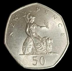 İngiltere 1970 50 Pence