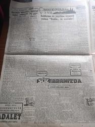 Cumhuriyet Gazetesi - 7 Kasım 1949 - çok dikkat edilecek bir nokta Cumhuriyet Başmakale - Sabahattin Ali'nin öldürüldüğü yerde Dün bir keşif yapıldı - Ali Ertekin Sabahattin Ali'yi öldürdüğü yerde oturuyor fotoğraf - kremlin'in tehditlerle dolu sulh taarruzu - Sovyet politbürosundan Malenkov Molotov Voroşilov Ve Stalin bir merasimi seyrederken fotoğraf - Demokrat Parti başkanı Celal Bayar hedefimiz yakındır diyor - Çalışma Bakanı Reşad Şemsettin Sirer'in Adana'daki konuşması - Fenerbahçe 1 Galatasaray 0  fotoğraf - askerlik müddeti azaltılmayacak - Moskova'da 3 yıl yazan Bedell Smith Yazı Dizisi - Farabinin ölümünün bininci yıldönümü yazan doktor Kemal Saraçoğlu - Chopin konseri Dün verildi - Turgut Reis yazan Halikarnas Balıkçısı Yazı Dizisi - Kara şeytan filmi Atlas sinemasında - yeni ses tiyatrosunda Deli Gönül - serbest güreş birinciliklerini Kasımpaşa kazandı - Perihan Altındağ Sözeri Ve İsmail Dümbüllü bu akşam Kadıköy Süreyya sinemasında - Dram kısmında Faust oyunu - Philips