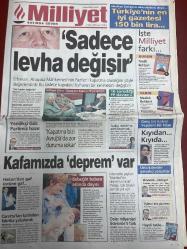 MİLLİYET GAZETESİ DOĞUM GÜNÜ HEDİYESİ - 22 HAZİRAN 2001 -TAM TAKIM 32 SAYFADIR -Necmettin Erbakan-Abdullah Karaoğlan-Fikret Bila-Hasan Cemal-Güneri Cıvaoğlu-Hakan Şükür-Erdoğan Şenay-Hagi-Süren-Arif-Jardel-Zahovic-Sergen Yalçın-Nouma-Ayhan Serkan Serhat-Naim Süleymanoğlu-Tarkan-Bilge Öztürk-Hülya Avşar-Sezen Duygu-Aysel Gürel-Sinan Çetin-Nihan Abla Kenan Baykent-Sadece levha değişir-Kafamızda deprem var-Yıldırım nazlanıyor-Hakan işi bitti-Gençlere gözaltı-Çek oyunu-Cim Bom’da yüksek tansiyon-Jardel’e banka şoku-Ayhan’ın sabrı taştı-Beşiktaş beklemede-Bir darbe de sevgilisine-Bacağa bakıp şaşırmayın-Avşar kızı yine dağıttı