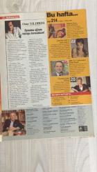 HAFTALIK - SAYI:214 - 13-19 MAYIS 2007 - 26 SAYFA - POLAT ALEMDAR'I SESLENDİREN UMUT TABAK - PELİN BATU - PELİN BATU NEDEN YAHUDİ TARİHİNİ YAZDI - KENAN DOĞULU - ANGELINA JOLIE - KENAN DOĞULU'NUN KULİSTEKİ GİZLİ SİLAHI KONUŞTU - ANGELINA JOLIE ÖLÜMCÜL HASTALIĞA MI YAKALANDI - KURTLAR VADİSİ'NİN POLAT'I KARİZMASINI UMUT'A BORÇLU - HAFTANIN FOTOĞRAFLARI - VEGETARIANS TASTE BETTER - YAPRAKLI PROTESTO - BİR NEVİ DİLEK AĞACI - BALON İÇİNDE EĞLENCE - KAHVALTI KEYFİ - CUMHURİYET MİTİNGİ ABD'DE - DÜNYANIN İLK SANAL MİTİNGİ - WILLIAMS'LARIN TÜRK ANTRENÖRÜ - ANGELINA JOLIE'YE NELER OLUYOR - NİŞANTAŞI'NDAN EKRANA - MİLLİ SES DOKTORUMUZ İSMAİL KOÇAK - BİR ZAMANLAR - SİNEMA-TV - UÇAN BALONLAR - RAKAMLARLA TÜRKİYE - YÜKSEK İRTİFA - SERDAR MUTLU - NÜKET MUTLU - ONUR YILDIRIM - EMEL LAKŞE - ERCAN ARIKLI - MELKE TOMER - DAGLI TU - TATAR TUNALGE - BARIS ERGÜN - NAZLI ERAY - OSMAN URASU - YENA BOKEER - SERDAR ŞENGOLER - HARUN YÜCEL - AP ONBAŞIOĞLU - BEN YARKIN - DR. ADİ OZKOL - ALİ NAZI