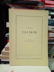 Tezakir 1 - 12, 13-20, 21-39, 40 - Tetimme ( 4 cilt takım)